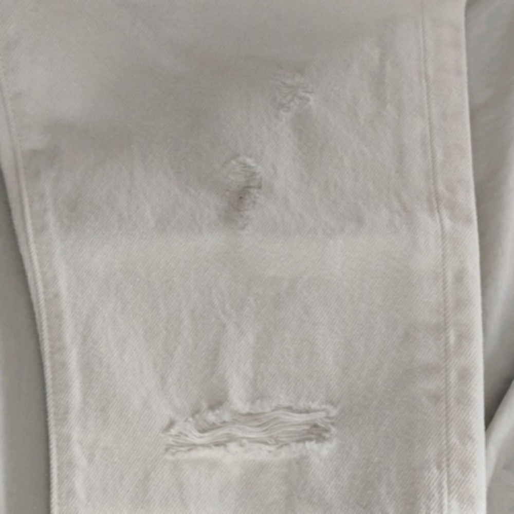 Levi's 501 Skinny Jeans Distressed White Pants - Picture 11 of 12
